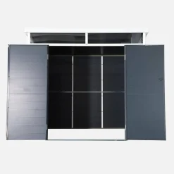 Caseta de jardín de plástico, estructura de aluminio, 4.55m²