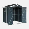 Caseta de jardín de plástico, estructura de aluminio, 3.65m²