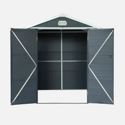 Caseta de jardín de plástico, estructura de aluminio, 3.65m²