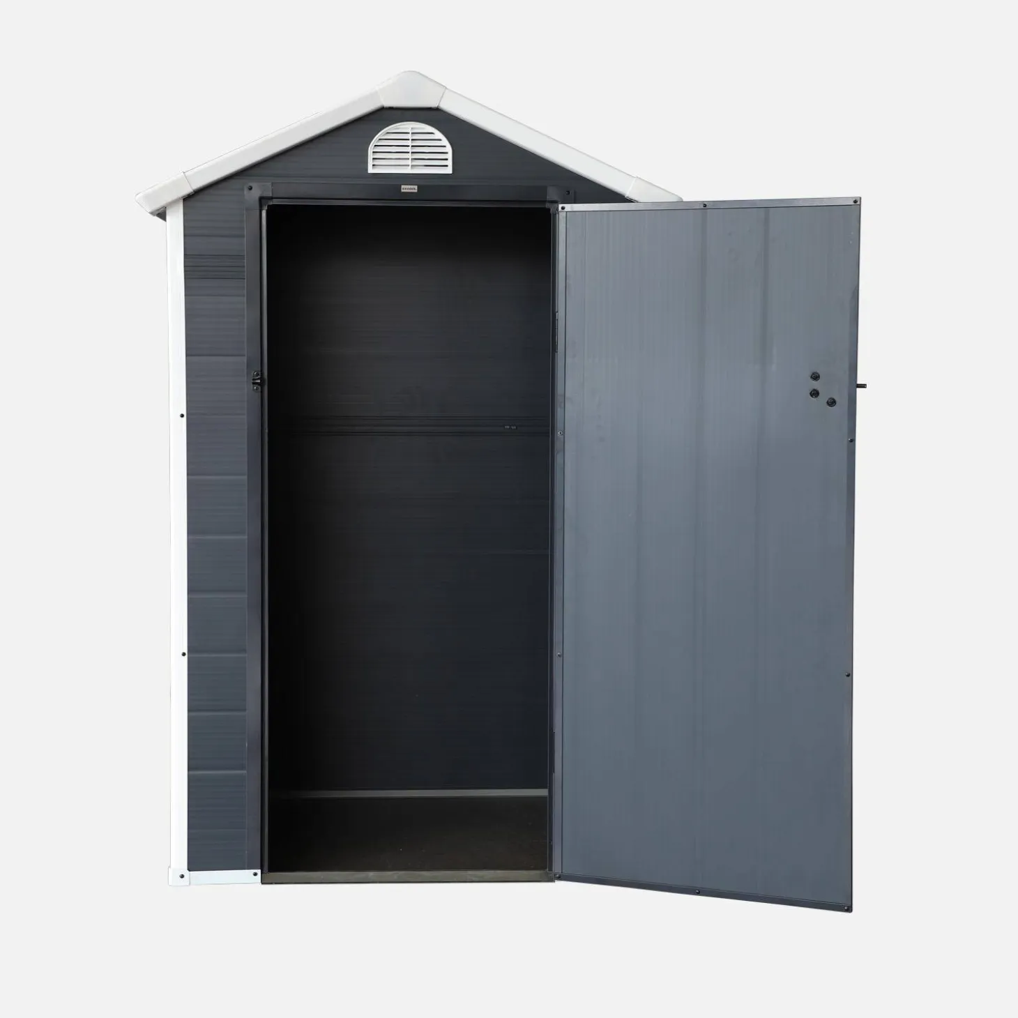 Caseta de jardín de plástico, estructura de aluminio, 1.39m²