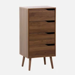 Cómoda con efecto madera, 4 cajones