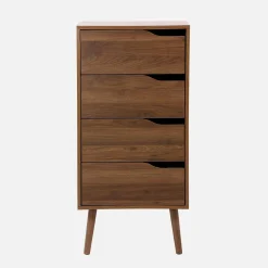 Cómoda con efecto madera, 4 cajones