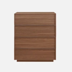 Cómoda de almacenamiento con efecto madera, 4 cajones