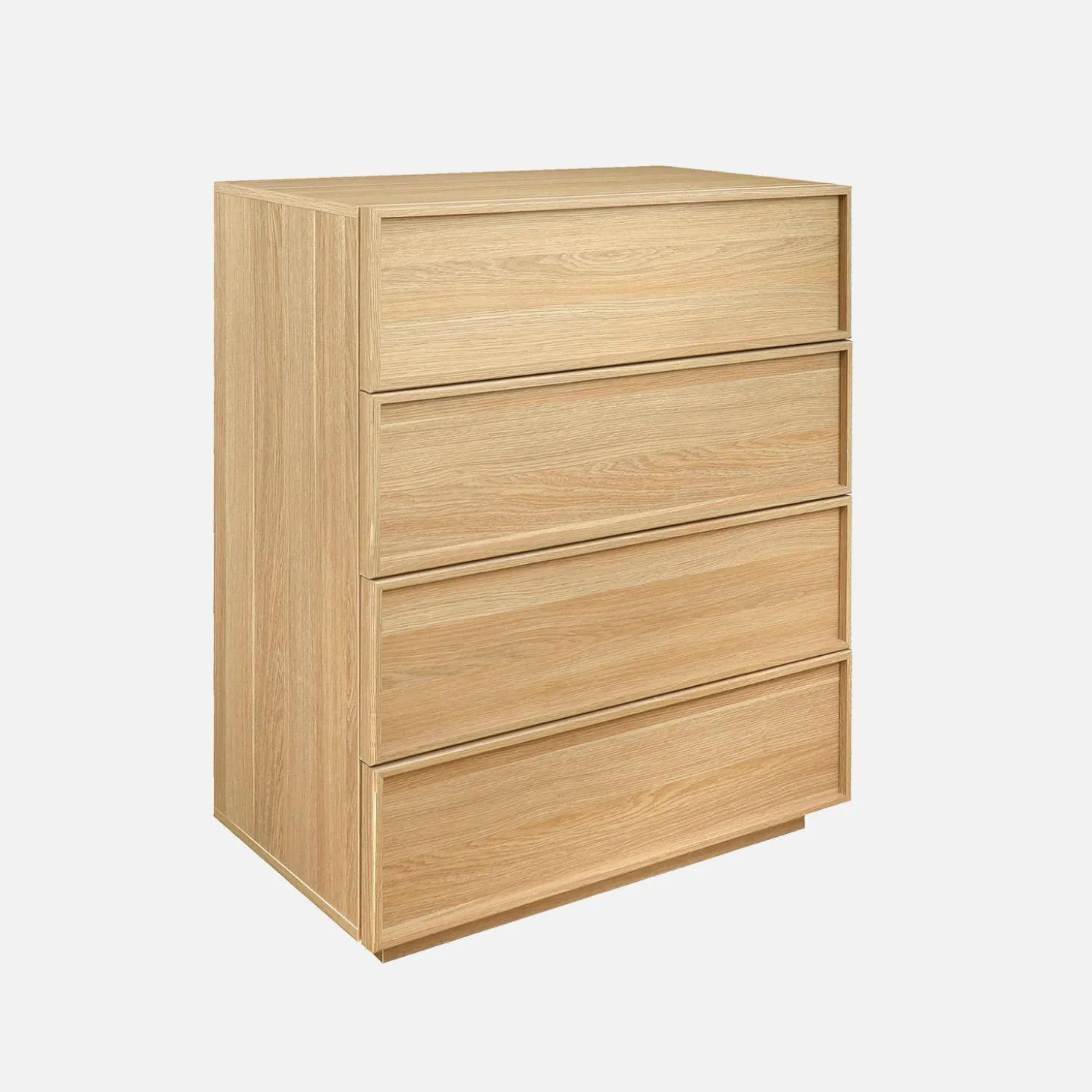 Cómoda de almacenamiento con efecto madera, 4 cajones