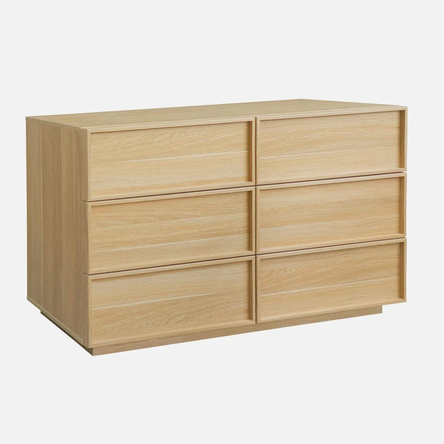 Cómoda de almacenamiento efecto madera, 6 cajones