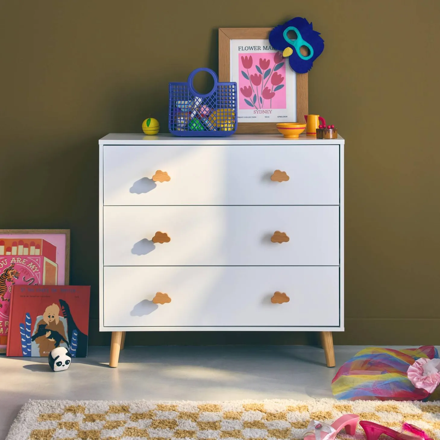 Cómoda infantil, 3 cajones