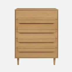 Cómoda vintage con efecto madera y 5 cajones