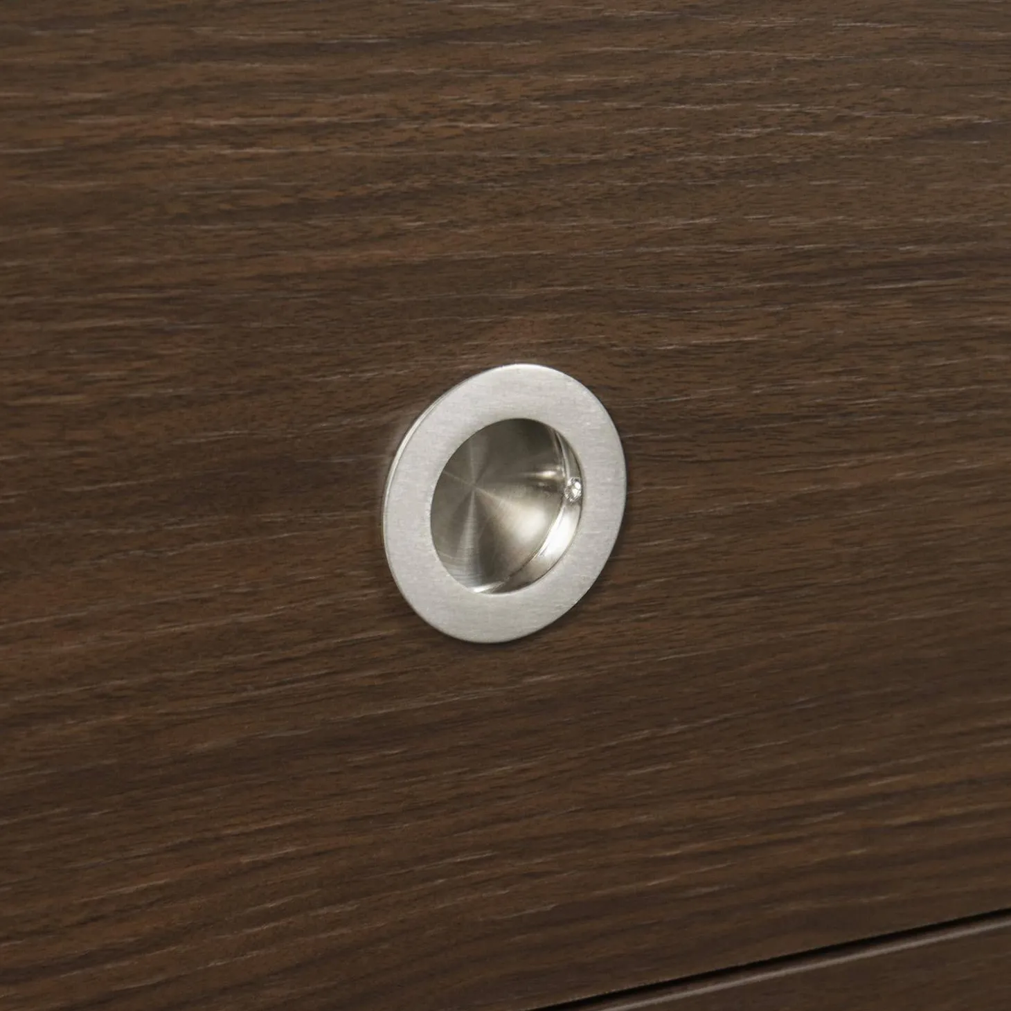 Cómoda vintage decorativa de madera y acero inoxidable, con 6 cajones