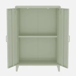 Cómoda/armario industrial de metal con 2 puertas