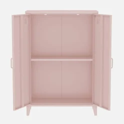 Cómoda/armario industrial de metal con 2 puertas