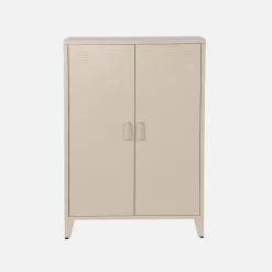 Cómoda/armario industrial de metal con 2 puertas