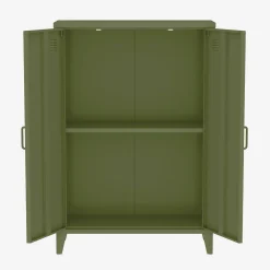 Cómoda/armario industrial de metal con 2 puertas