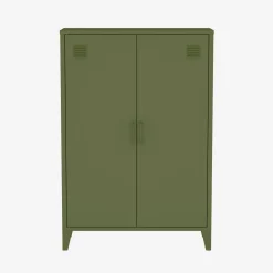 Cómoda/armario industrial de metal con 2 puertas
