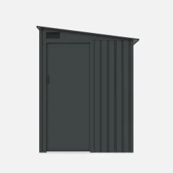 Cobertizo de jardín de acero galvanizado de 2,91m² con puerta corredera y kit de anclaje