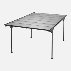 Cochera con techo de aluminio y policarbonato, 15m²