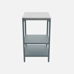 Cocina de exterior de acero con 2 estantes, 49cm