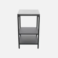 Cocina de exterior de acero con 2 estantes, 49cm
