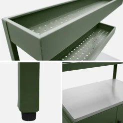 Cocina exterior 6 módulos acero inoxidable con barbacoa de carbón