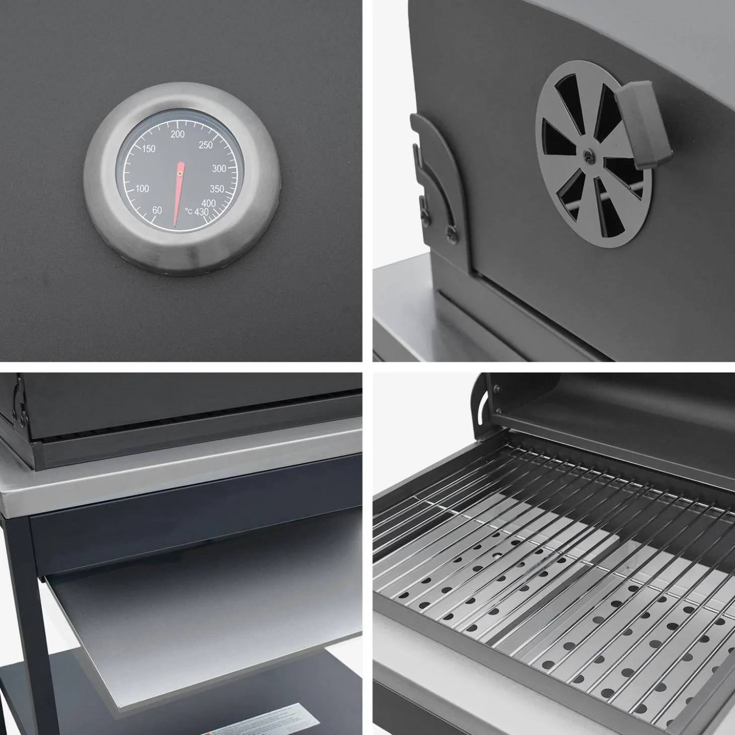Cocina exterior 2 módulos acero inoxidable barbacoa de carbón con fregadero