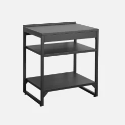 Cocina exterior de acero 2 estantes L80cm