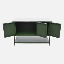 Cocina exterior de acero 3 puertas y 1 estante, 120cm