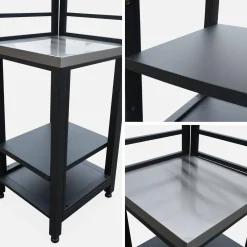 Cocina exterior de acero 2 estantes, 48.5cm