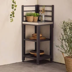 Cocina exterior de acero 2 estantes, 48.5cm