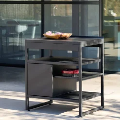 Cocina exterior de acero 1 puerta 3 estantes, 80cm