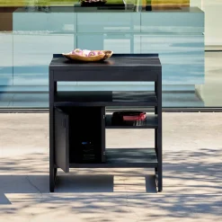 Cocina exterior de acero 1 puerta 3 estantes, 80cm
