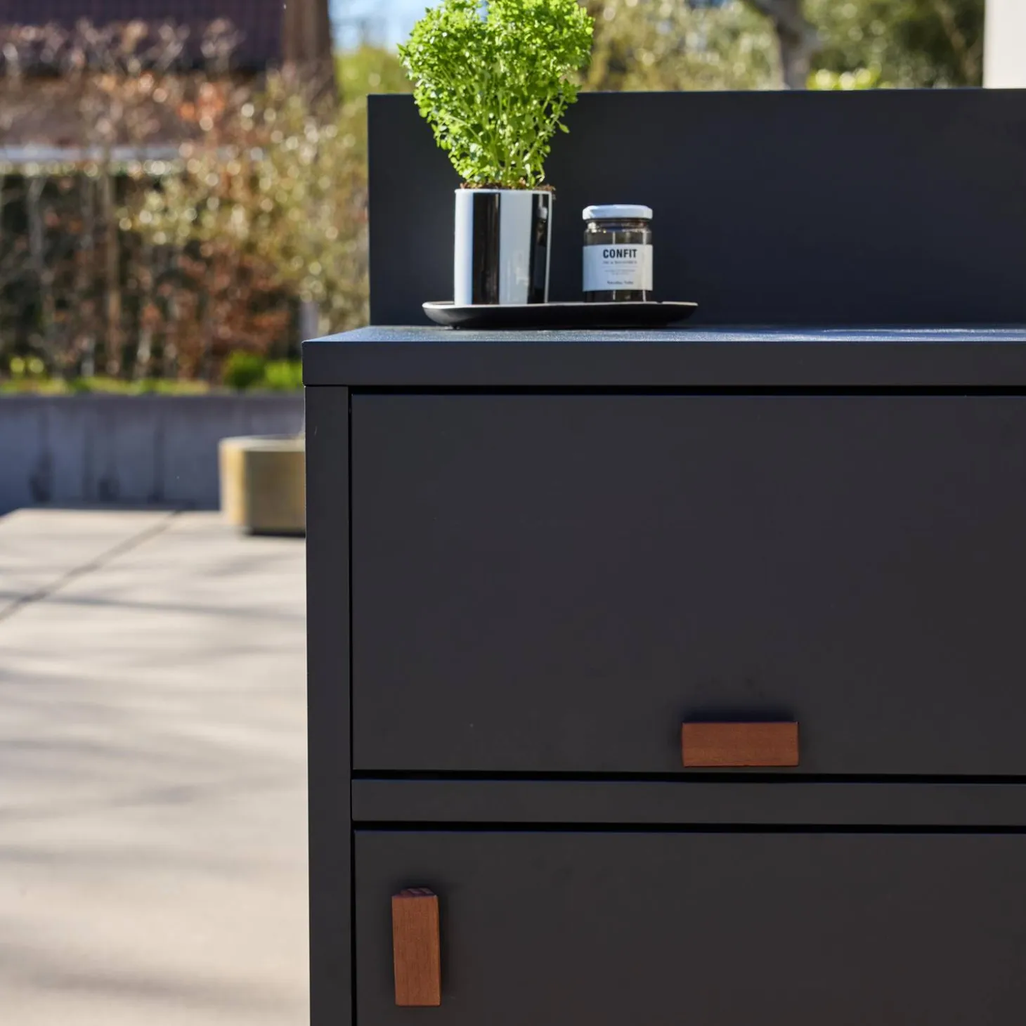 Cocina exterior de acero 2 puertas, 60cm