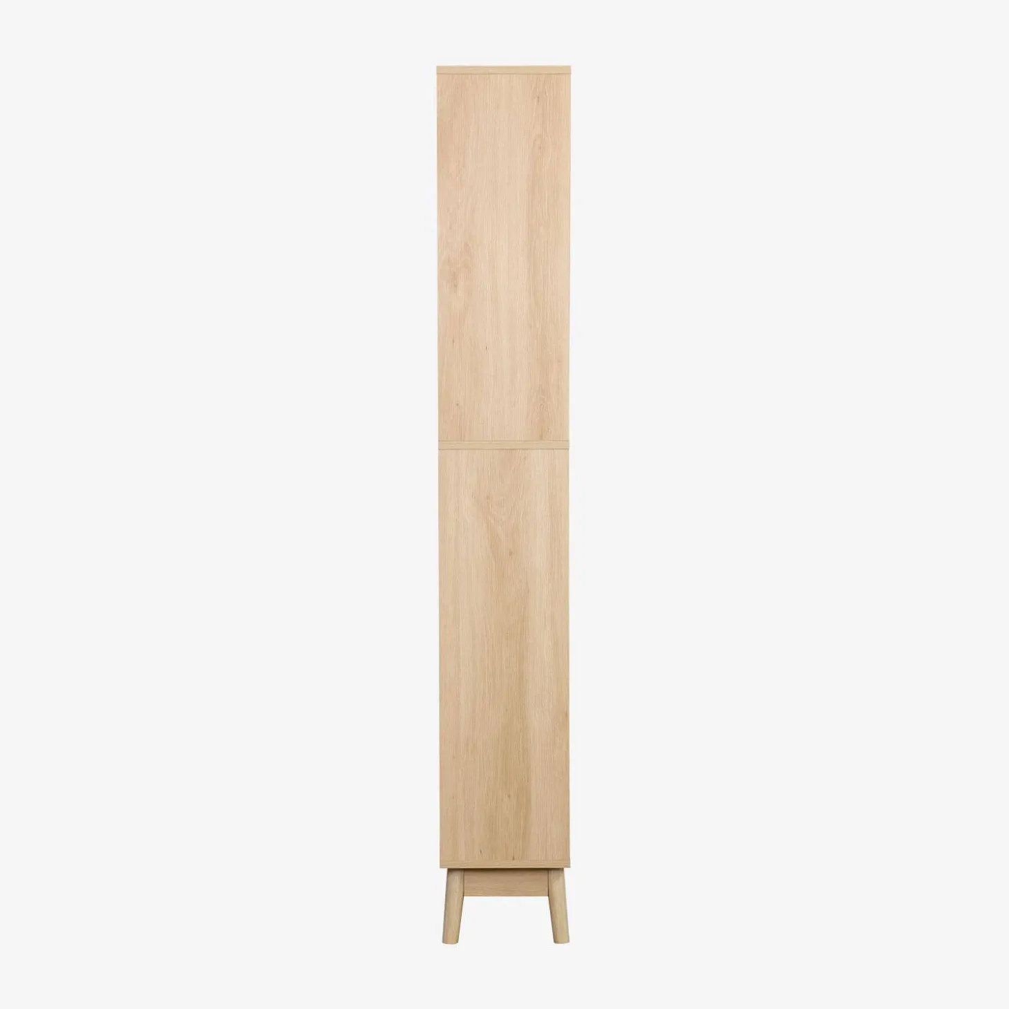 Columna de madera con 3 estantes y 2 cajones