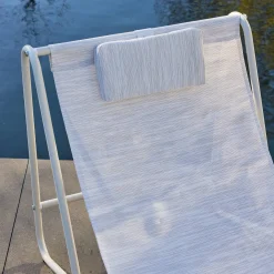 Conjunto de 2 sillones relax con mesa redonda de acero