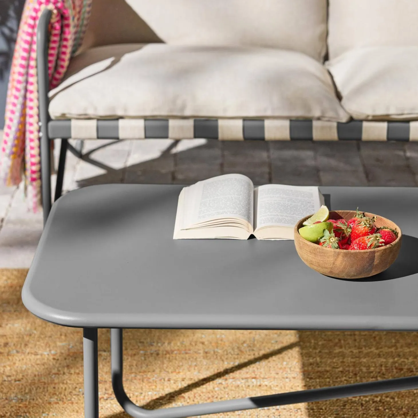 Conjunto de jardín de acero, 4 plazas