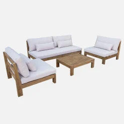 Conjunto de jardín de madera, 5 plazas