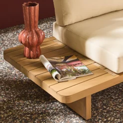 Conjunto de jardín de madera de acacia, 2 plazas