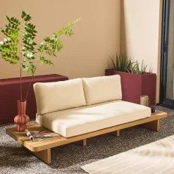 Conjunto de jardín de madera de acacia, 2 plazas