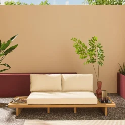 Conjunto de jardín de madera de acacia, 2 plazas