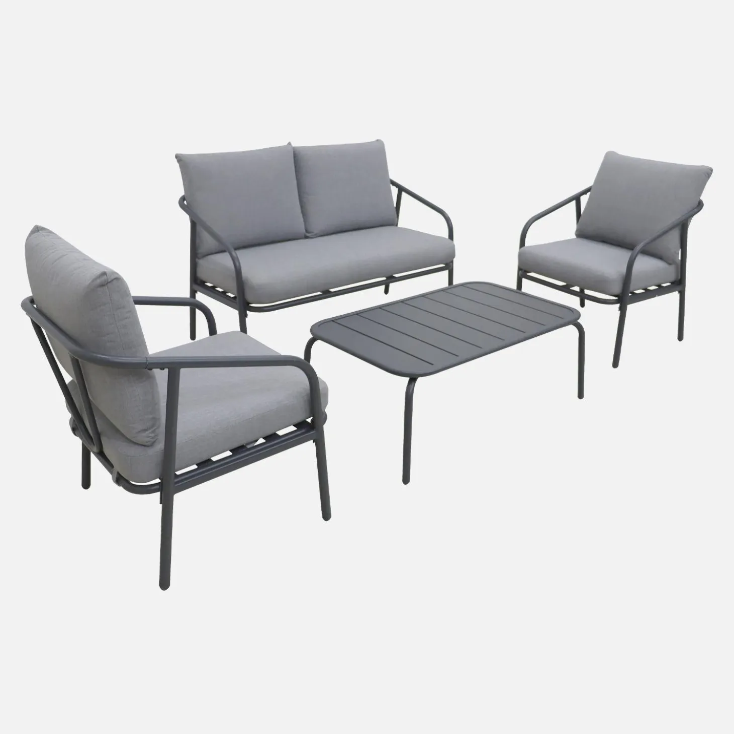 Conjunto de jardín de metal, 4 plazas
