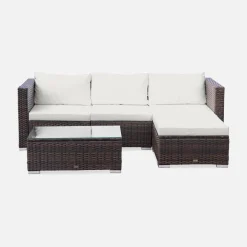 Conjunto de jardín de resina, 4 plazas