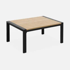 Conjunto de jardín en aluminio y polywood, 4 plazas