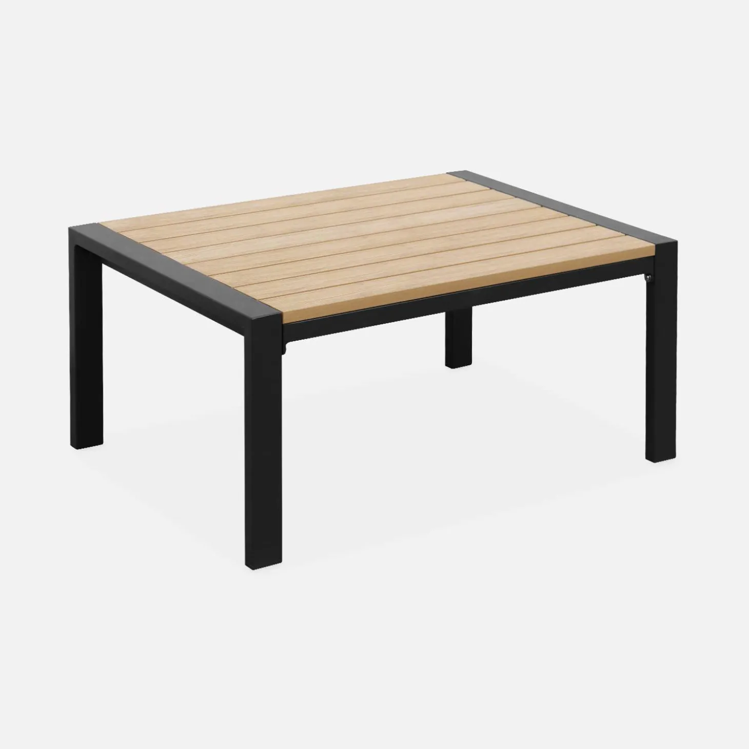 Conjunto de jardín en aluminio y polywood, 4 plazas
