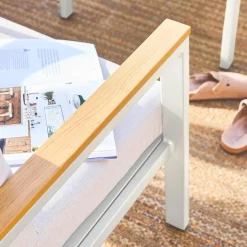 Conjunto de jardín en aluminio y polywood, 4 plazas