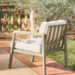 Conjunto de jardín en aluminio y polywood, 4 plazas
