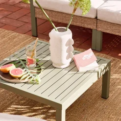 Conjunto de jardín en aluminio y resina, 5 plazas