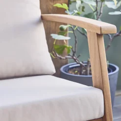 Conjunto de jardín en madera de acacia, 5 plazas
