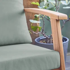 Conjunto de jardín en madera de acacia, 5 plazas