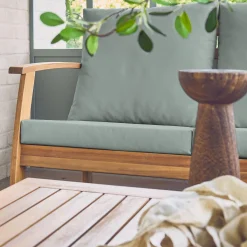 Conjunto de jardín en madera de acacia, 5 plazas