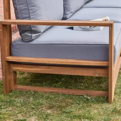 Conjunto de jardín en madera, 5 plazas