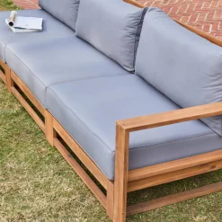 Conjunto de jardín en madera, 5 plazas