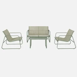 Conjunto de jardín en metal , 4 plazas